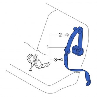 New OEM Genuine Audi, Front Right Seat Belt Lap and Shoulder Belt - Part # 8N8857706F27D