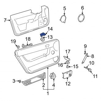 New OEM Genuine Audi, Front Door Mirror Trim Ring - Part # 8N1867185A9VP