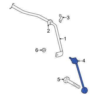 New OEM Genuine Audi, Rear Suspension Stabilizer Bar Link - Part # 1J0505466B