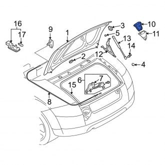 New OEM Genuine Audi, Rear Deck Lid Striker - Part # 8N0827507D