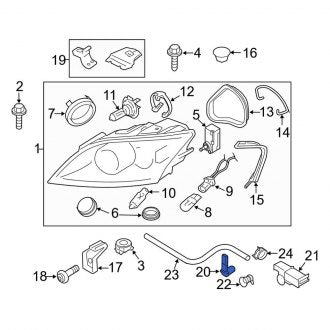 New OEM Genuine Audi, Front Headlight Socket - Part # 8J0941109A