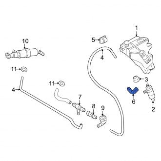 New OEM Genuine Audi, Headlight Washer Hose Connector - Part # 077133382B