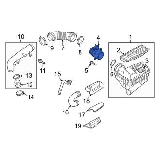 New OEM Genuine Audi, Mass Air Flow Sensor - Part # 06J906461B