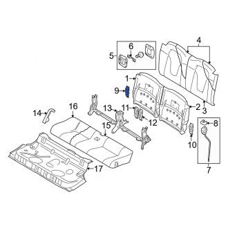 New OEM Genuine Audi, Right Outer Seat Cushion Clip - Part # 8J8885440