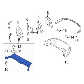 New OEM Genuine Audi, Upper Convertible Top Stowage Compartment Lid - Part # 8J7863475J24A