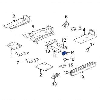 New OEM Genuine Audi, Seat Track Support Bracket - Part # 8J0803243D