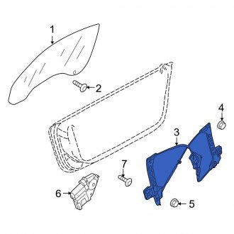 New OEM Genuine Audi, Front Left Window Regulator - Part # 8J0837461E