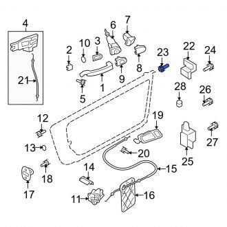 New OEM Genuine Audi, Upper Door Hinge Bolt - Part # WHT001237