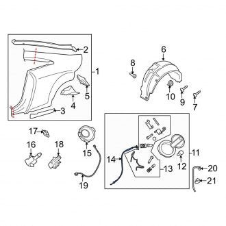 New OEM Genuine Audi, Rear Fuel Filler Door Release Cable - Part # 8J0809977C