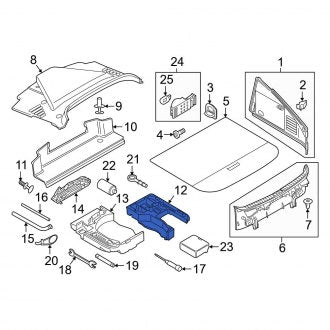 New OEM Genuine Audi, Rear Right Trunk Floor Storage Box - Part # 8J0864501K