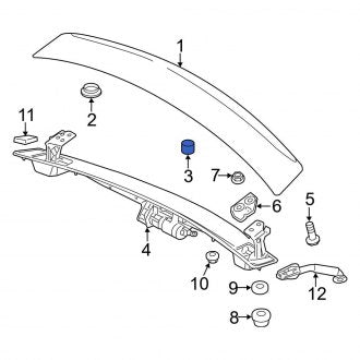 New OEM Genuine Audi, Spoiler Grommet - Part # 8J0827589F