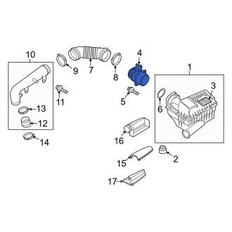 New OEM Genuine Audi, Mass Air Flow Sensor - Part # 03H906461