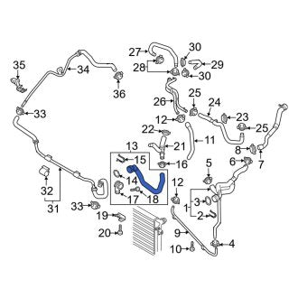 New OEM Genuine Audi, Lower Radiator Coolant Hose - Part # 07K121055A