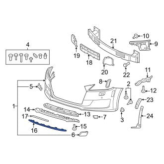 New OEM Genuine Audi, Front Spoiler - Part # 8S0807110H1RR