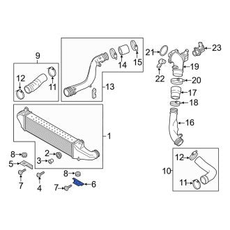 New OEM Genuine Audi, Left Intercooler Bracket - Part # 8V0145961