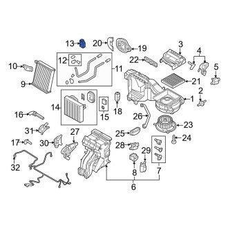 New OEM Genuine Audi, HVAC Heater Hose Outlet Tube Grommet - Part # 5Q1819861