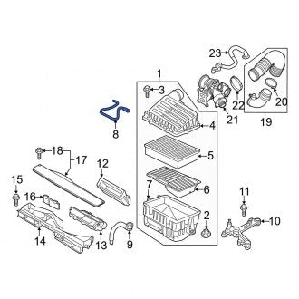 New OEM Genuine Audi, PCV Valve Hose - Part # 06K133583AB