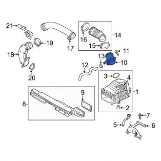 New OEM Genuine Audi, Engine Air Intake Hose Adapter - Part # 8S0129638A