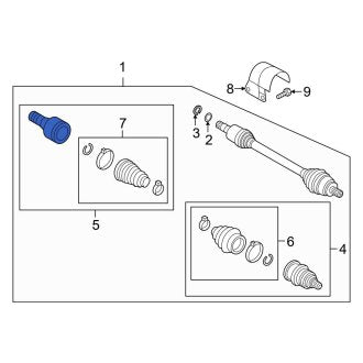 New OEM Genuine Audi, Front Inner CV Joint Kit - Part # 5Q0498103C