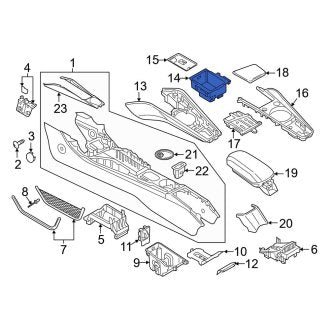 New OEM Genuine Audi, Front Console Compartment - Part # 8S0864981B4PK