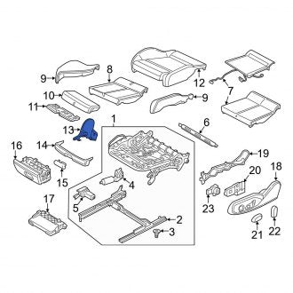 New OEM Genuine Audi, Front Left Seat Trim Panel - Part # 8S0881327A4PK