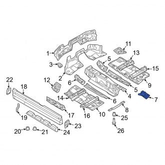 New OEM Genuine Audi, Floor Pan Bracket - Part # 8S7803331