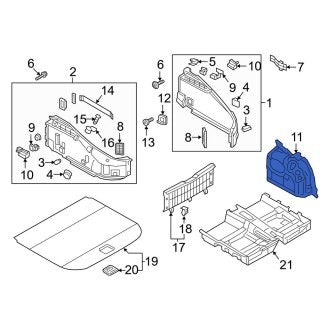 New OEM Genuine Audi, Left Trunk Trim Panel Insulator - Part # 8S8863895C