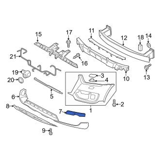 New OEM Genuine Audi, Front Right Bumper Trim - Part # 8U0807380B9B9