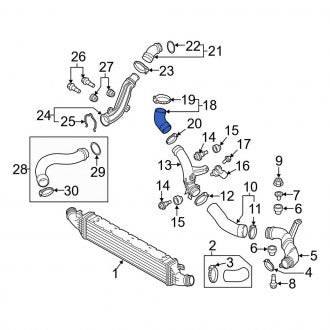 New OEM Genuine Audi, Intercooler Pipe - Part # 5N0145838C