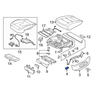 New OEM Genuine Audi, Front Left Seat Frame Trim Panel Clip - Part # 1T0881621A