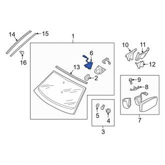 New OEM Genuine Audi, Front Rain Sensor Cover - Part # 83A980281A