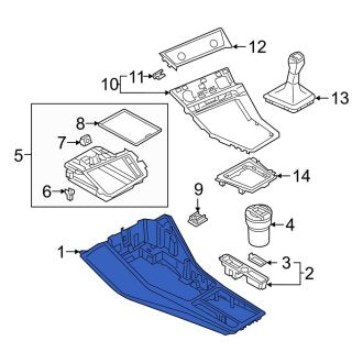 New OEM Genuine Audi, Console Trim Panel - Part # 83A863324B4PK