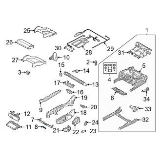 New OEM Genuine Audi, Front Seat Track Adjust Handle - Part # 4K0882609