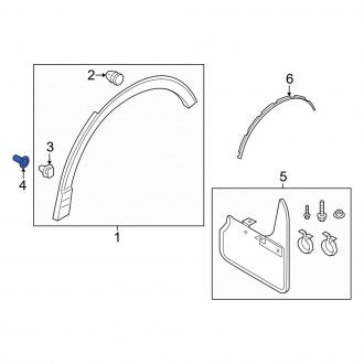 New OEM Genuine Audi, Wheel Arch Molding Grommet - Part # 3C0853586