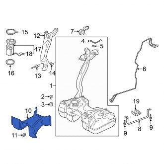 New OEM Genuine Audi, Lower Fuel Tank Shield - Part # 5Q0201307F