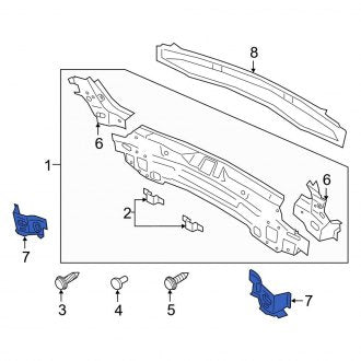 New OEM Genuine Audi, Rear Right Rear Body Panel Filler Panel - Part # 83A813562A