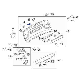 New OEM Genuine Audi, Liftgate Trim Insulator - Part # 971867816A