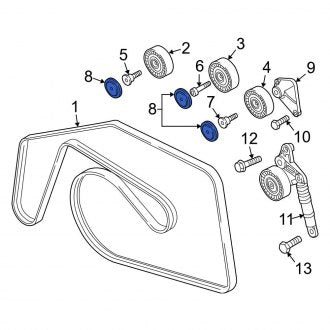 New OEM Genuine Audi, Accessory Drive Belt Idler Pulley Cap - Part # 059903310B