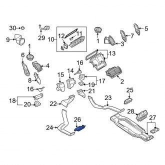 New OEM Genuine Audi, Front Left Instrument Panel Air Duct - Part # 4L0819869