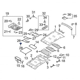 New OEM Genuine Audi, Sunroof Switch - Part # 4L0959561C12T