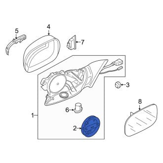 New OEM Genuine Audi, Front Left Door Mirror Drive Motor - Part # 7L6959577