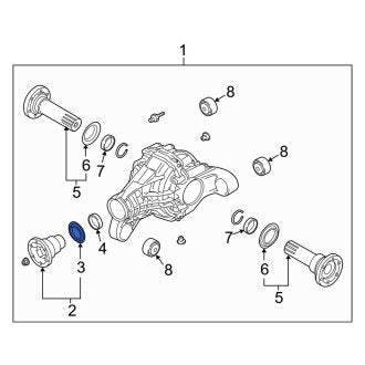 New OEM Genuine Audi, Rear Differential Drive Pinion Oil Deflector - Part # 0AA409375B