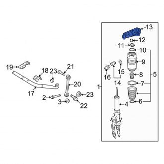 New OEM Genuine Audi, Shock Mount Bracket - Part # 7L0412391D