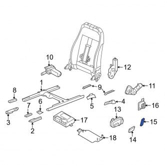 New OEM Genuine Audi, Front Left Rearward Power Seat Switch Knob - Part # 4L0959817A4PK