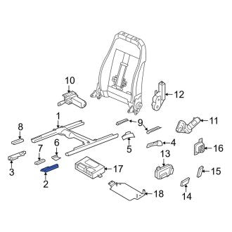 New OEM Genuine Audi, Front Left Outer Seat Track Cover - Part # 7L0881477M1FU