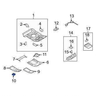 New OEM Genuine Audi, Sunroof Switch - Part # 4L0959561CU57