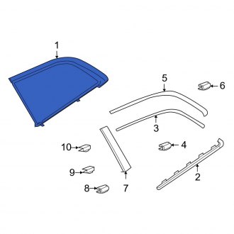 New OEM Genuine Audi, Rear Left Quarter Glass - Part # 4L0845299DNVB