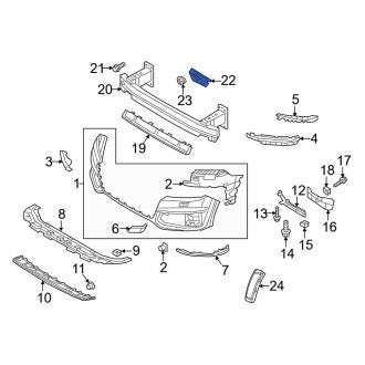 New OEM Genuine Audi, Front Right Bumper Guide - Part # 4M0807284B