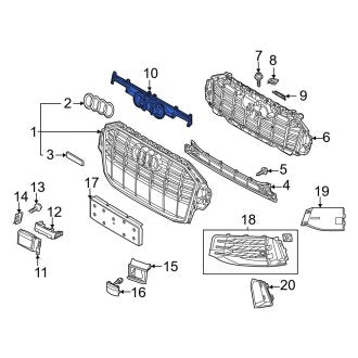 New OEM Genuine Audi, Grille Emblem Bracket - Part # 4M0853037E