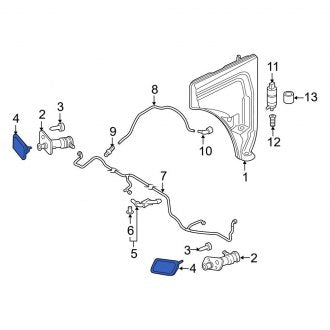 New OEM Genuine Audi, Front Left Headlight Washer Cover - Part # 4M0807753BGRU